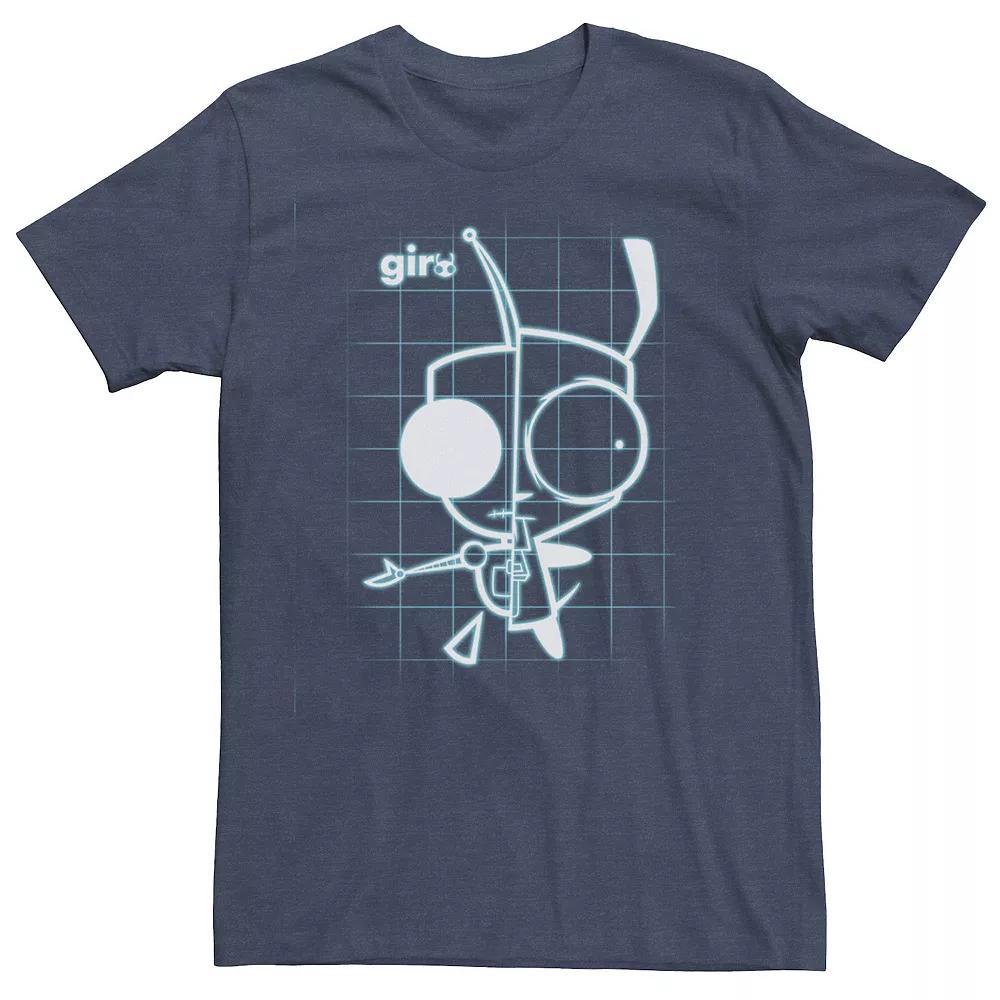 Men's Invader Zim Gir Schematic Tee, Size: Small, Red Product Image
