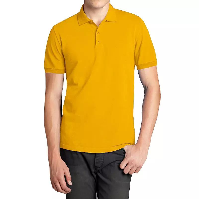 Men's Galaxy Short Sleeve Pique Polo, Size: XXL, Gold Product Image