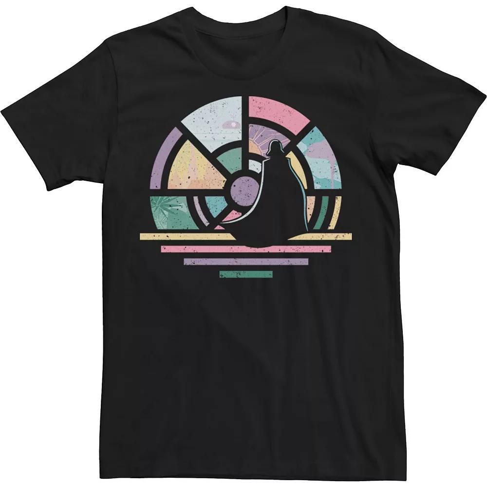 Men's Star Wars Vader Stained Glass Silhouette Tee, Size: 3XL, Black Product Image