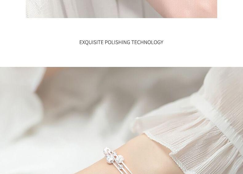 Beaded Layered Sterling Silver Bracelet Product Image