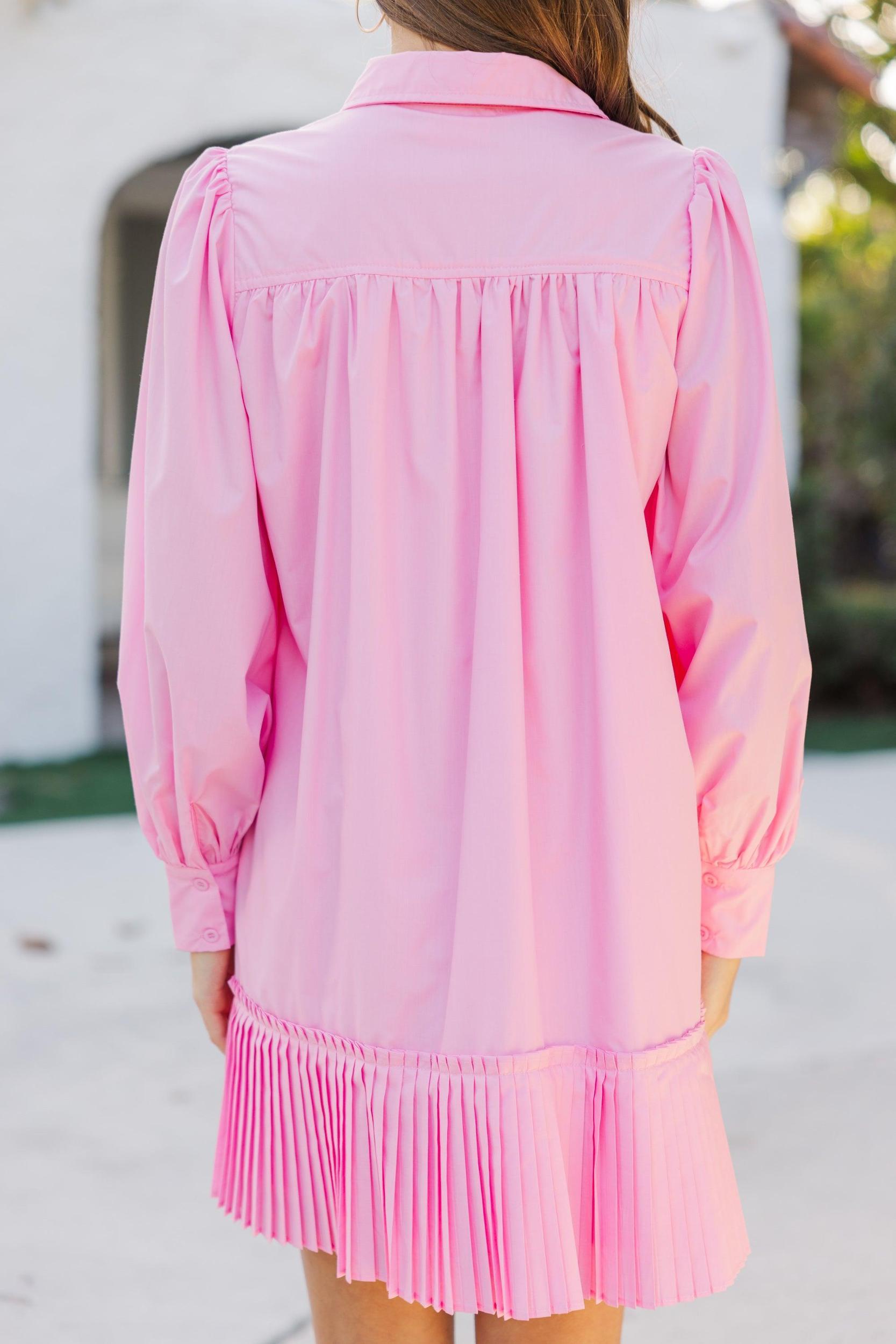 Feeling Serene Light Pink Shirt Dress Female Product Image
