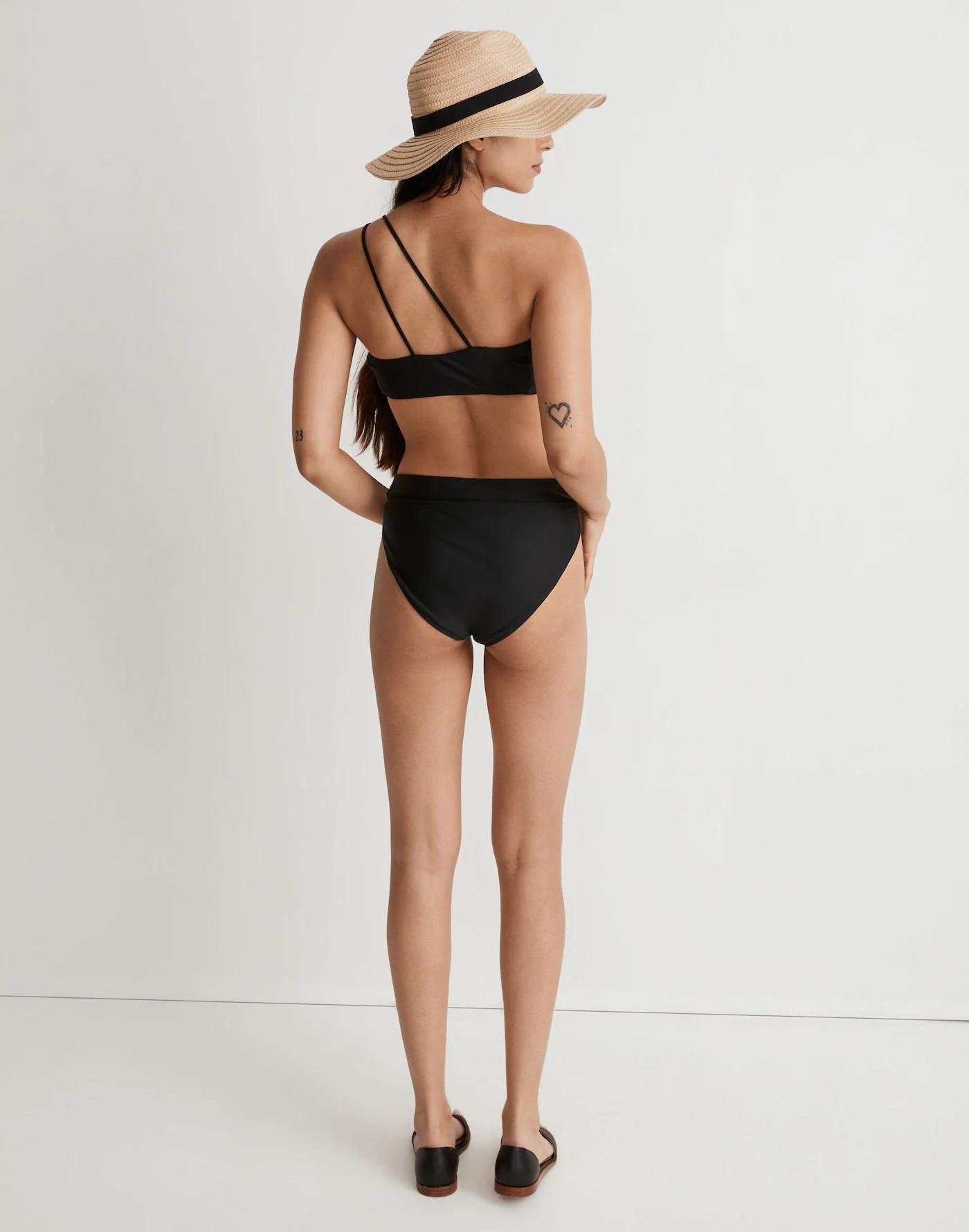 Double-Strap One-Shoulder Bikini Top Product Image