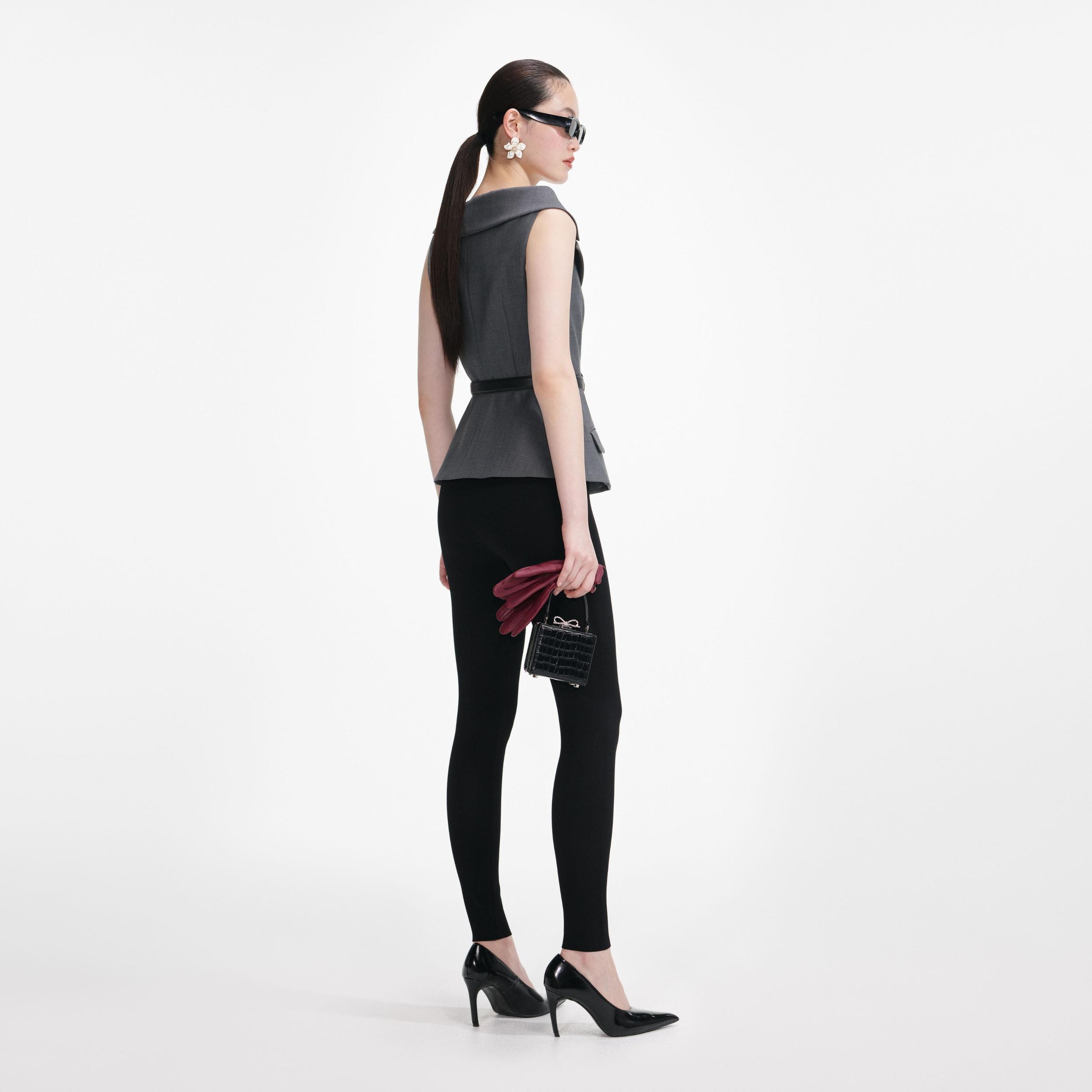 Grey Wool Tailored Top Product Image