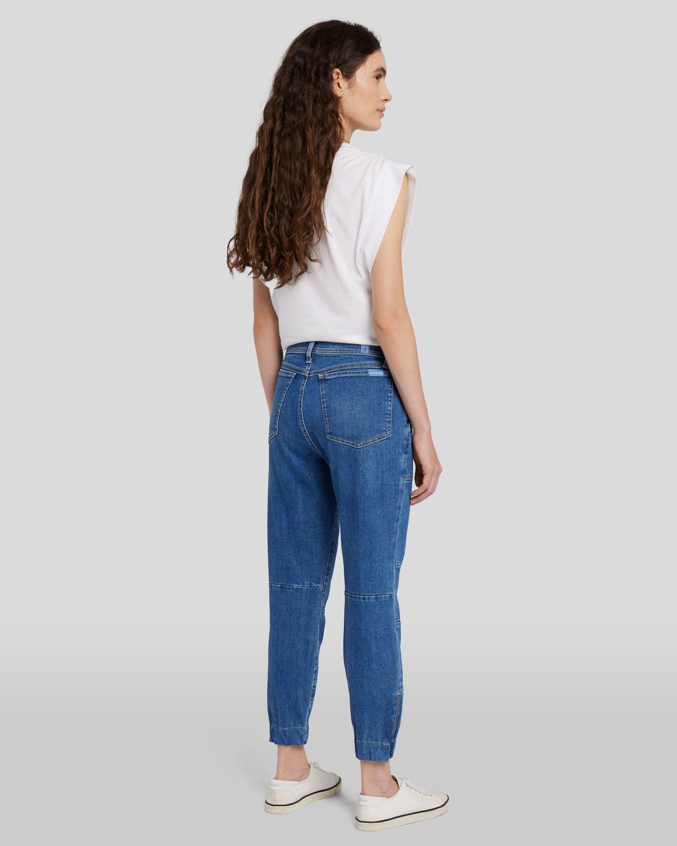 Slim Illusion Darted Boyfriend Jogger in Call Me Female Product Image