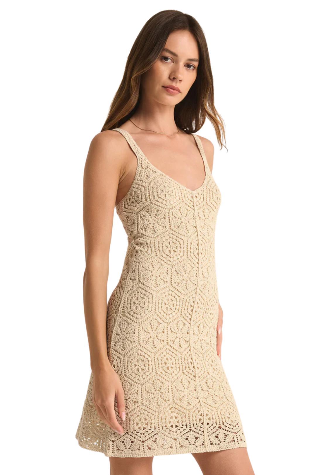 Allure Crochet Mini Dress Product Image