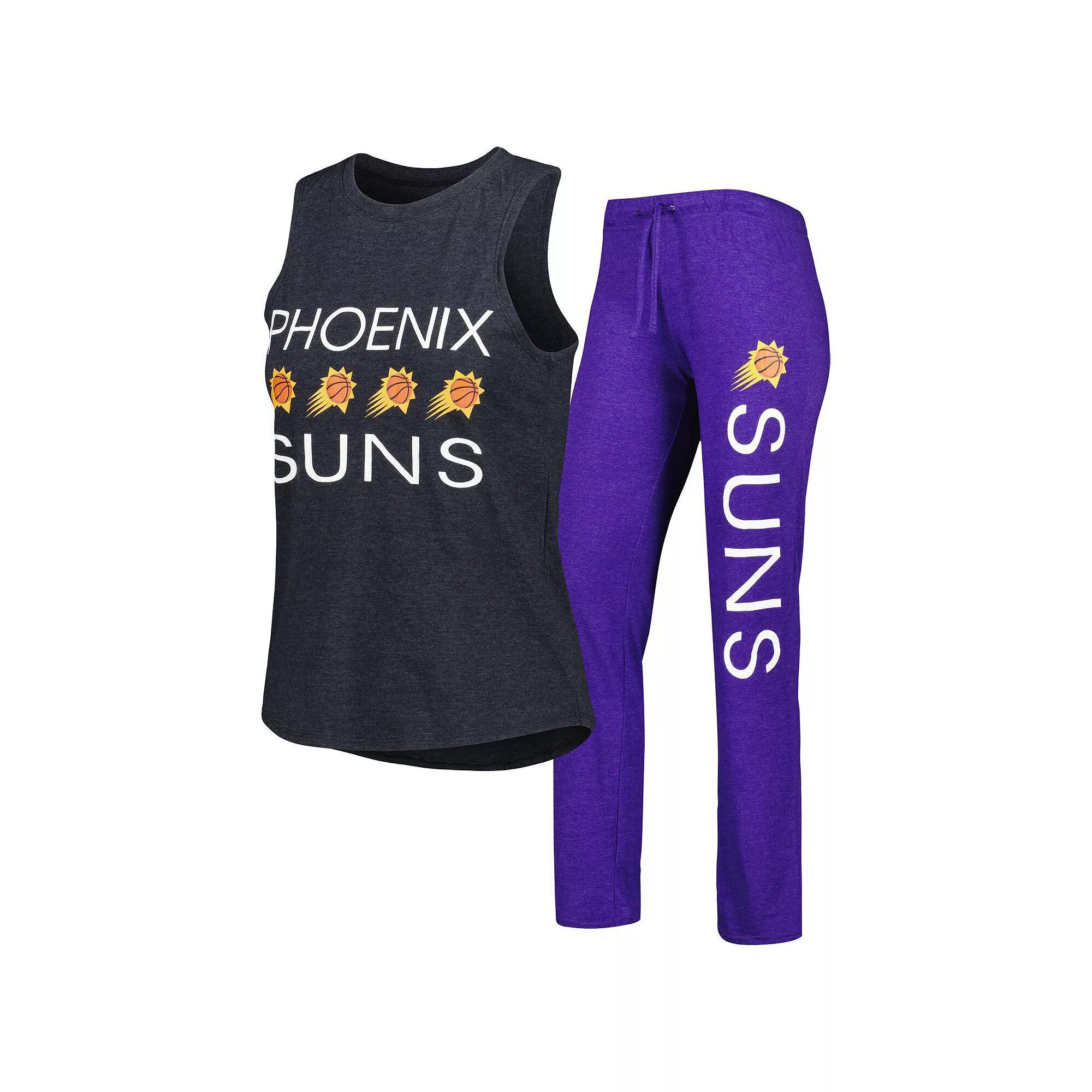 Women's Concepts Sport Purple/Black Phoenix Suns Team Tank Top & Pants Sleep Set, Size: Medium, Phx Purple Product Image