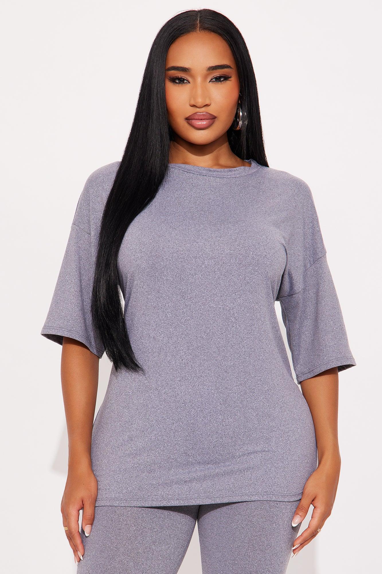 Weekend Vibes Capri Set - Heather Grey Product Image