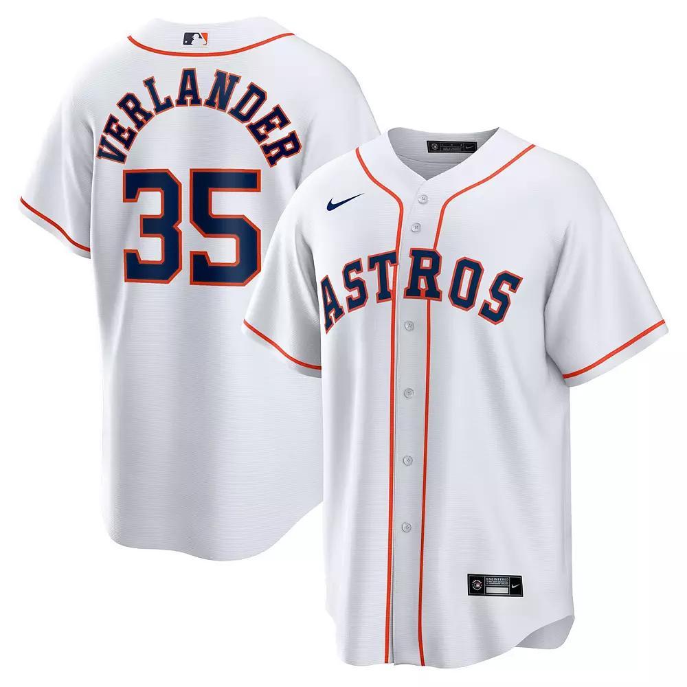 Men's Nike Justin Verlander White Houston Astros Home Replica Player Name Jersey, Size: Large Product Image