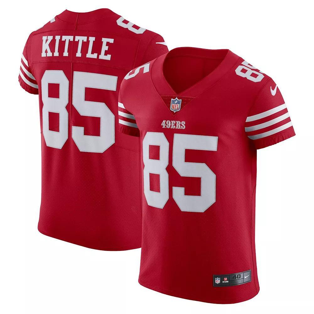Men's Nike George Kittle Scarlet San Francisco 49ers Vapor Elite Jersey, Size: 48, Red Product Image