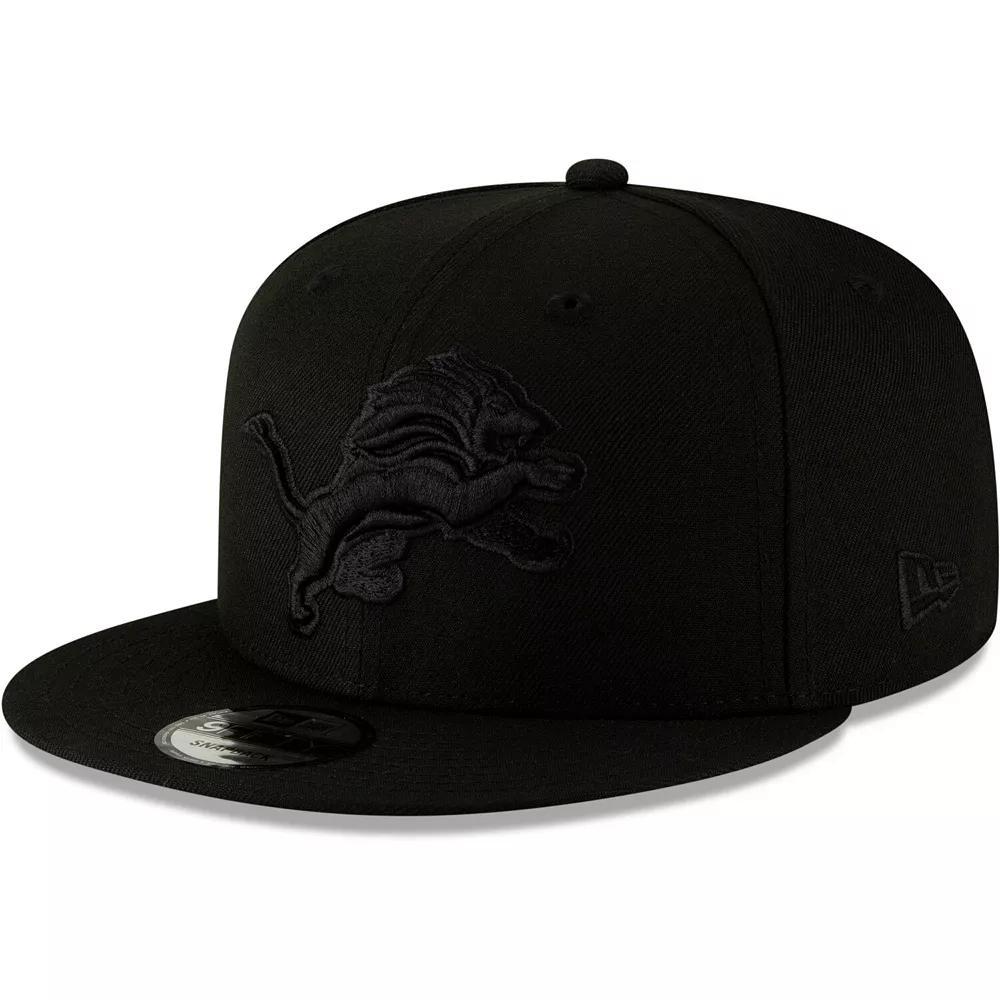 Mens New Era Black Detroit Lions Black 9FIFTY Adjustable Hat Product Image