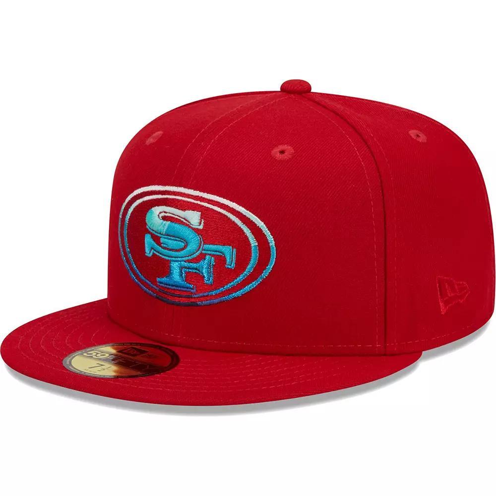 Men's New Era Scarlet San Francisco 49ers Gradient 59FIFTY Fitted Hat, Size: 6 7/8, Red Product Image