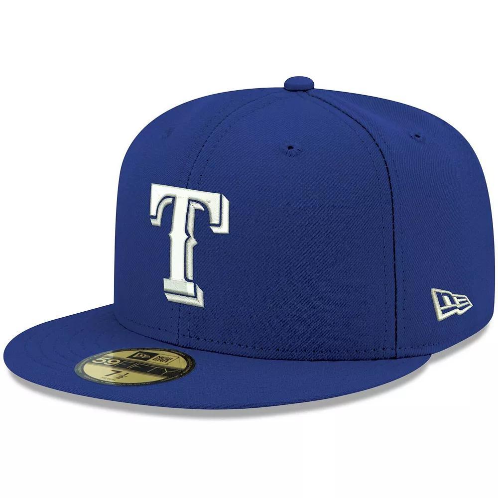 Men's New Era Royal Texas Rangers White Logo 59FIFTY Fitted Hat, Size: 7 3/8, Blue Product Image