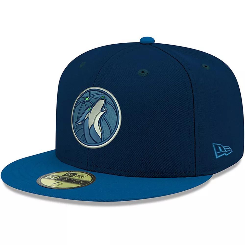 Men's New Era Navy Minnesota Timberwolves Official Team Color 2Tone 59FIFTY Fitted Hat, Size: 7 3/4, Blue Product Image