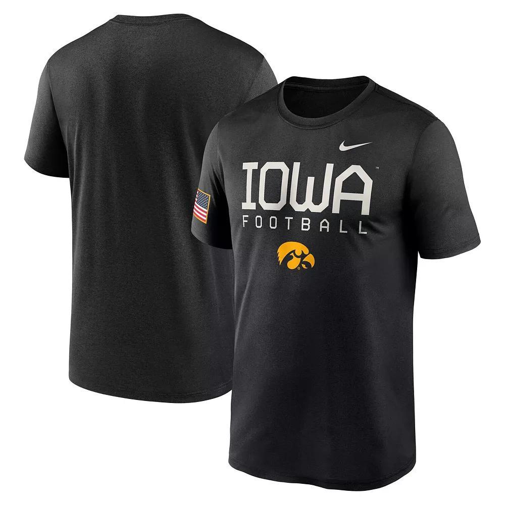 Men's Nike  Black Iowa Hawkeyes 2024 Military Appreciation Legend Performance T-Shirt, Size: Large Product Image