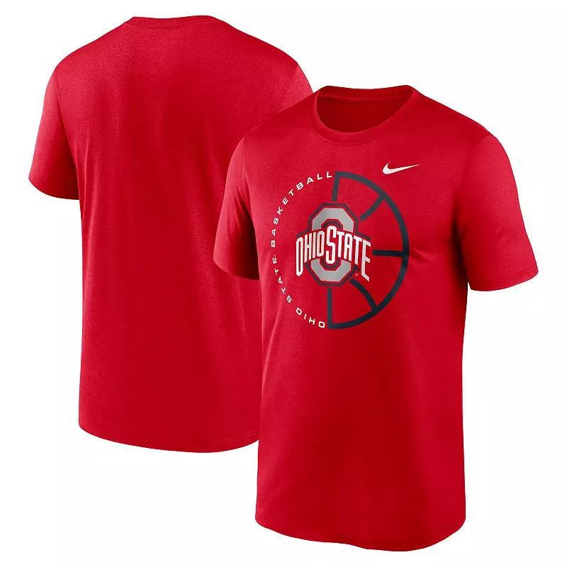Men's Nike Scarlet Ohio State Buckeyes Legend Basketball Icon Performance T-Shirt, Size: XL, Red Product Image
