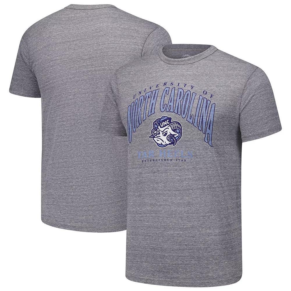 Men's League Collegiate Wear Heather Gray North Carolina Tar Heels Tall Arch 2.0 Victory Falls Tri-Blend T-Shirt, Size: Large, Grey Product Image