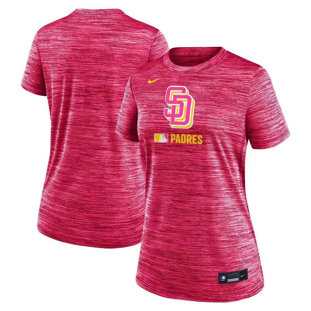 Women's Nike Pink San Diego Padres Authentic Collection City Connect Velocity Performance T-Shirt, Size: Large Product Image