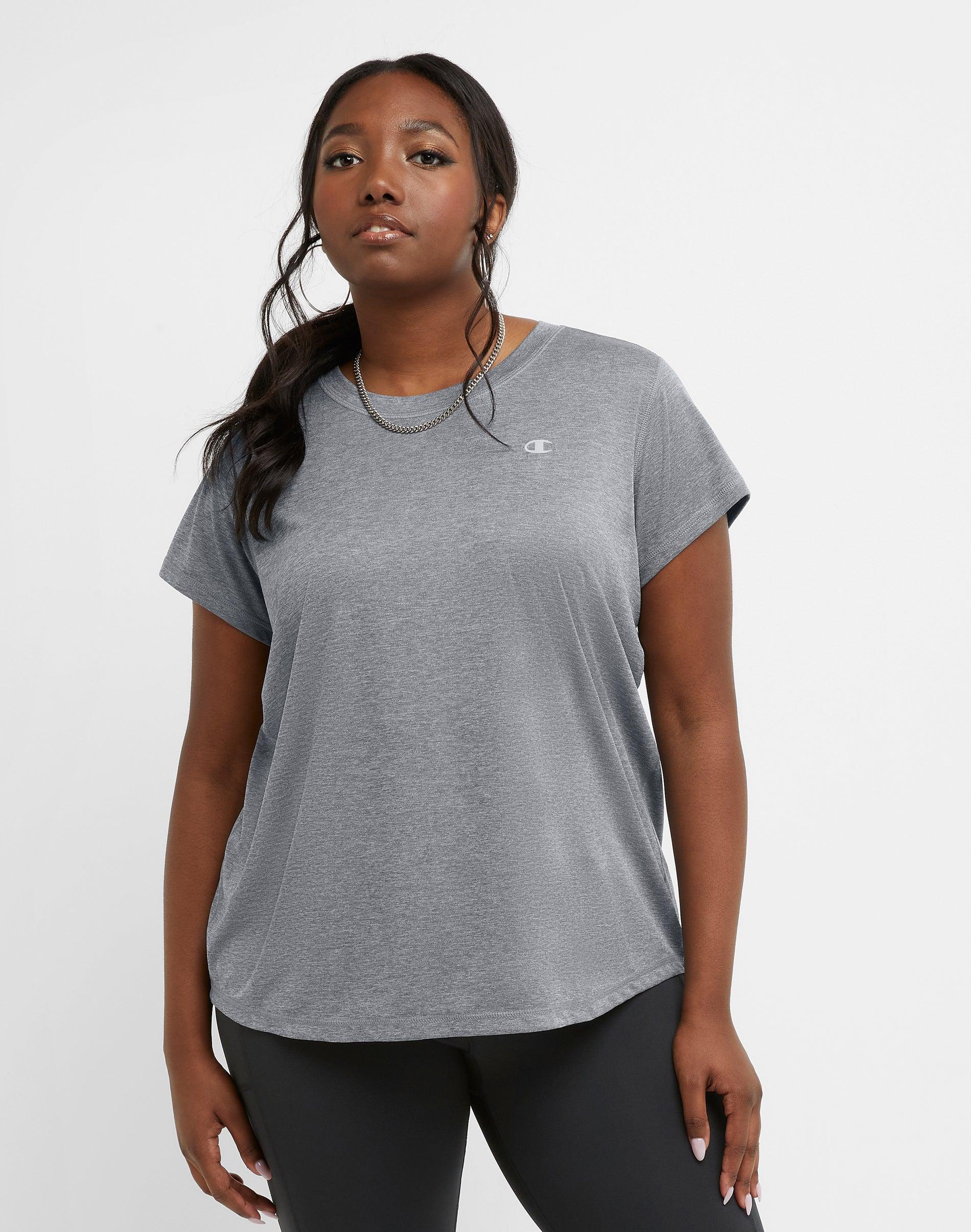 Womens Champion Classic Sports T-Shirt, C Logo (Plus Size) Black 3X Product Image