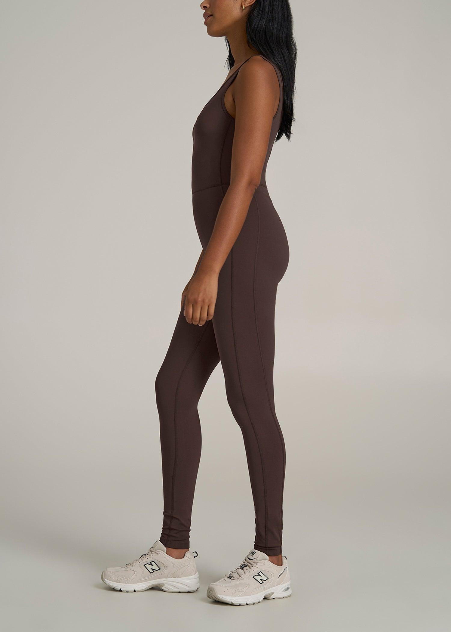 Balance Scoop Neck Tall Women's Jumpsuit in Espresso Product Image
