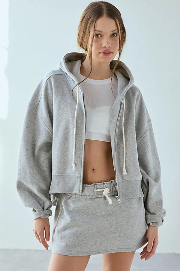 Out From Under Hoxton Cropped Zip-Up Hoodie Sweatshirt Womens at Urban Outfitters Product Image