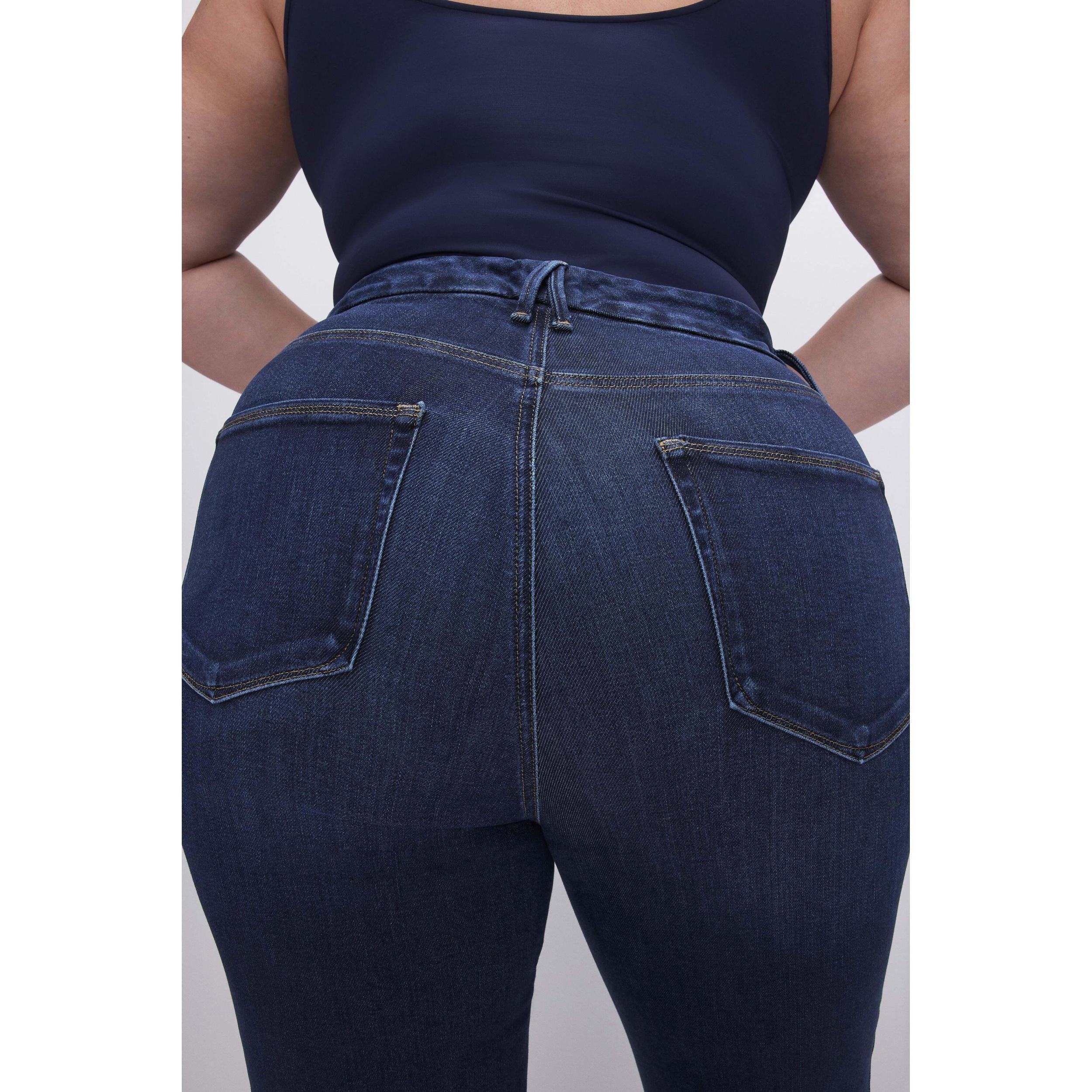 Womens Soft-Tech Good Classic Bootcut Jeans | Indigo, Size 28 Plus | Good American by Khlo Kardashian Product Image