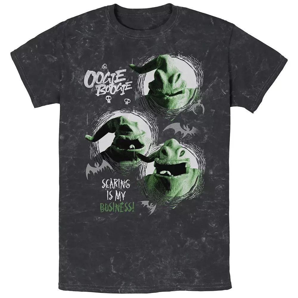 Disney's The Nightmare Before Christmas Oogie Boogie Scaring Mineral Wash Men's Graphic Tee, Size: XL, Black Product Image