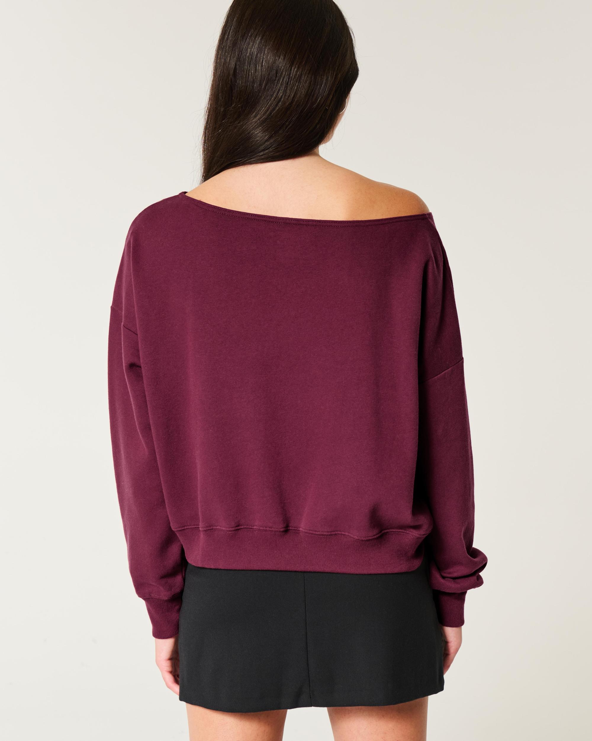Easy Off-the-Shoulder Sweatshirt Product Image