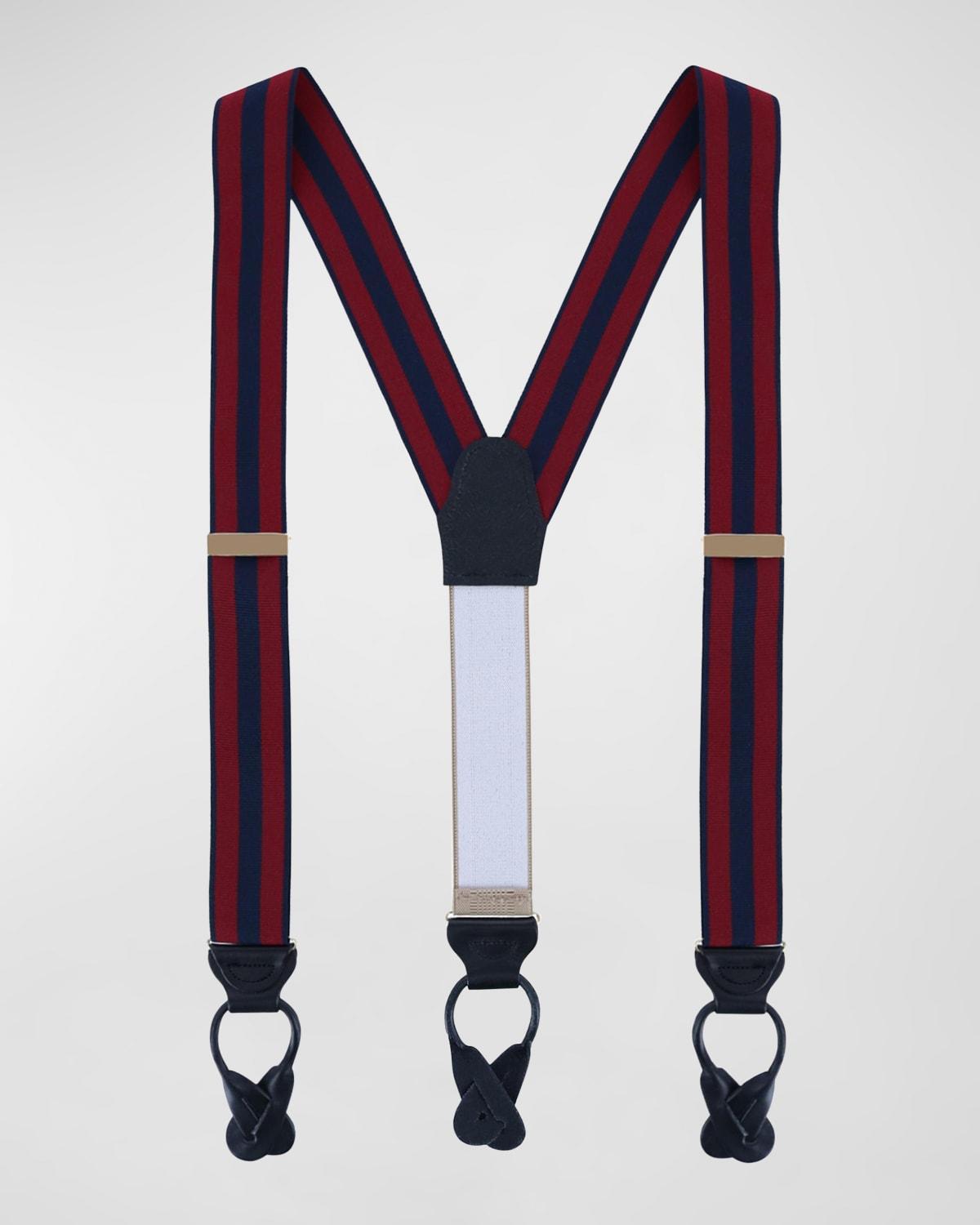 Mens Balint Stripe Non-Stretch Suspender Braces Product Image