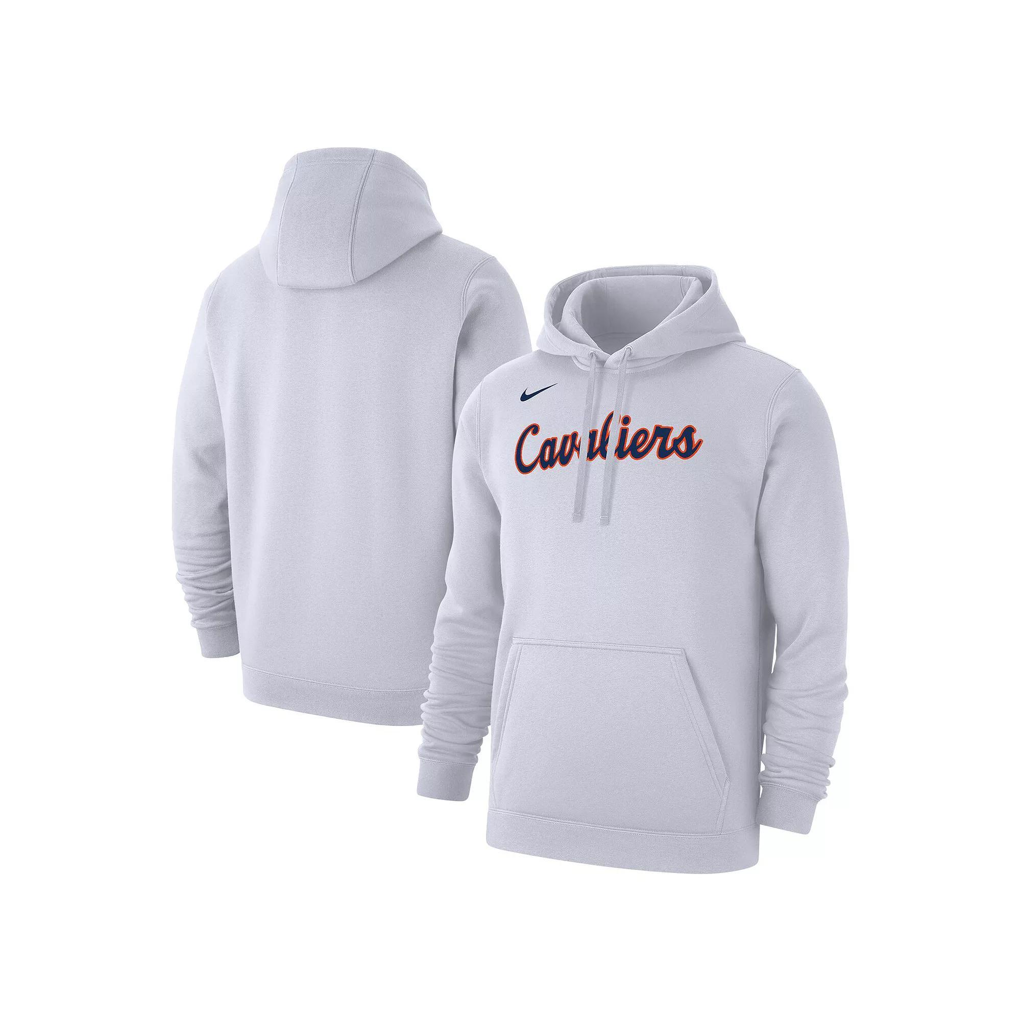 Men's Nike White Virginia Cavaliers Logo Club Fleece Pullover Hoodie, Size: XL Product Image