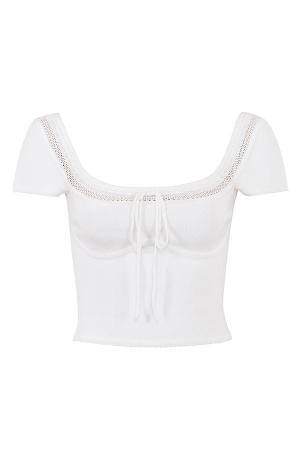 Nola Ivory Dainty Knit Top Product Image