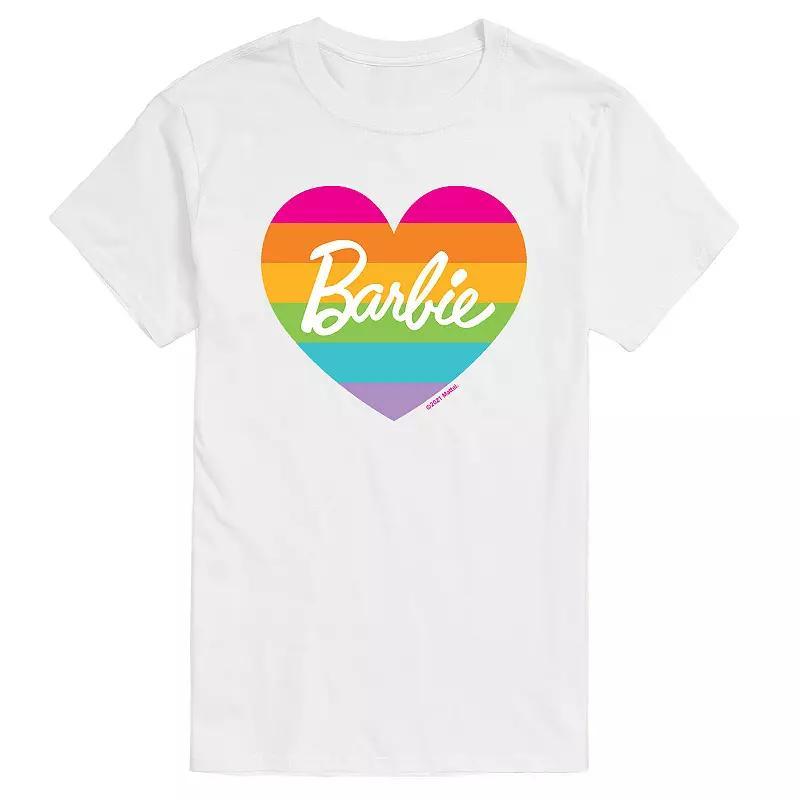 Big & Tall Barbie Pride Rainbow Graphic Tee, Mens Product Image