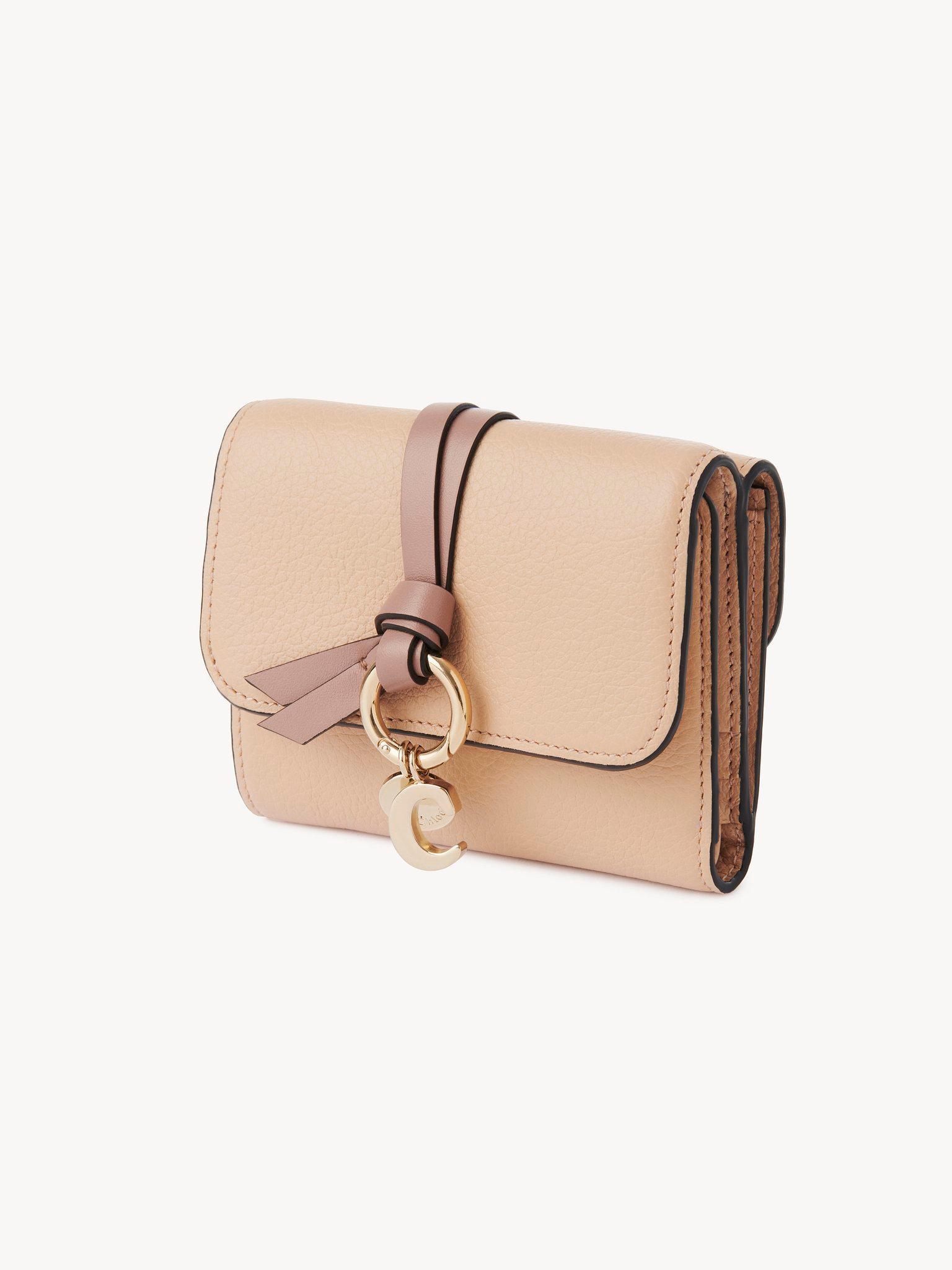 Small Alphabet tri-fold in grained leather  Product Image