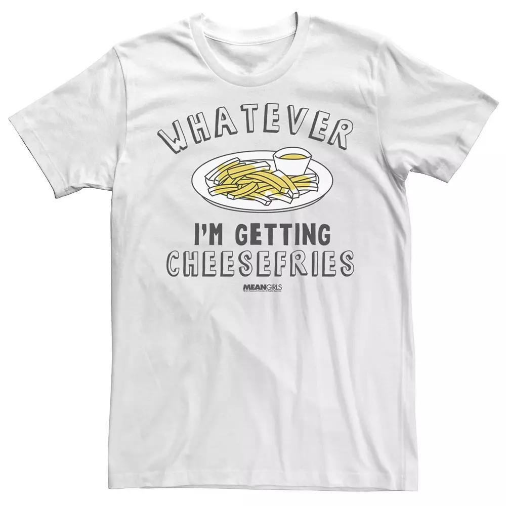 Men's Mean Girls Whatever I'm Getting Cheesefries Sketch Tee, Size: Large, White Product Image