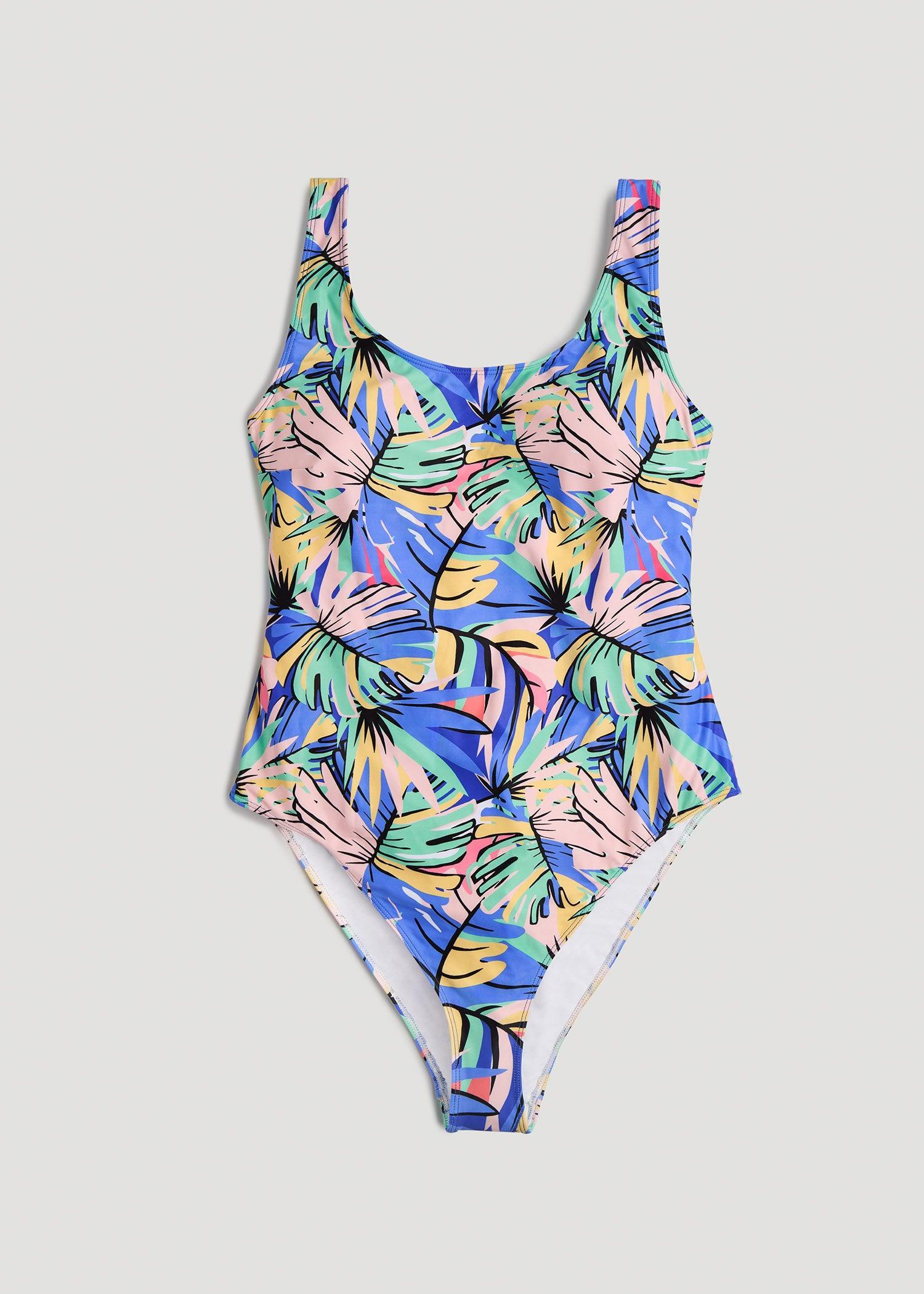 Women's Tall One-Piece Swimsuit in Abstract Tropical Product Image