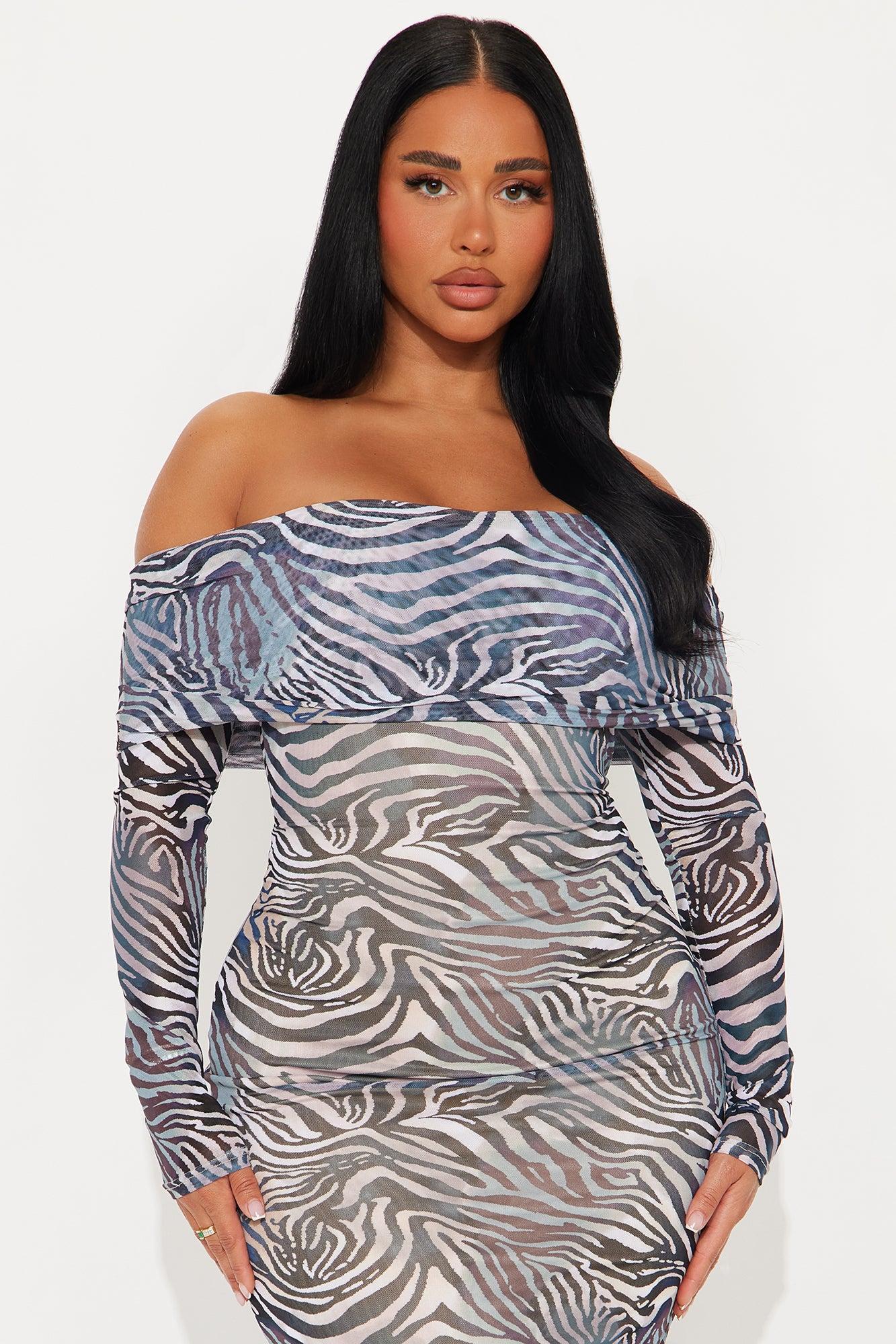 Karliyra Mesh Maxi Dress - Blue/combo Product Image