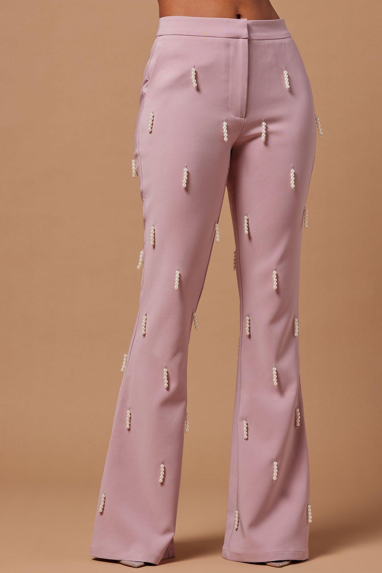 Bella Embellished Pant - Mauve Product Image