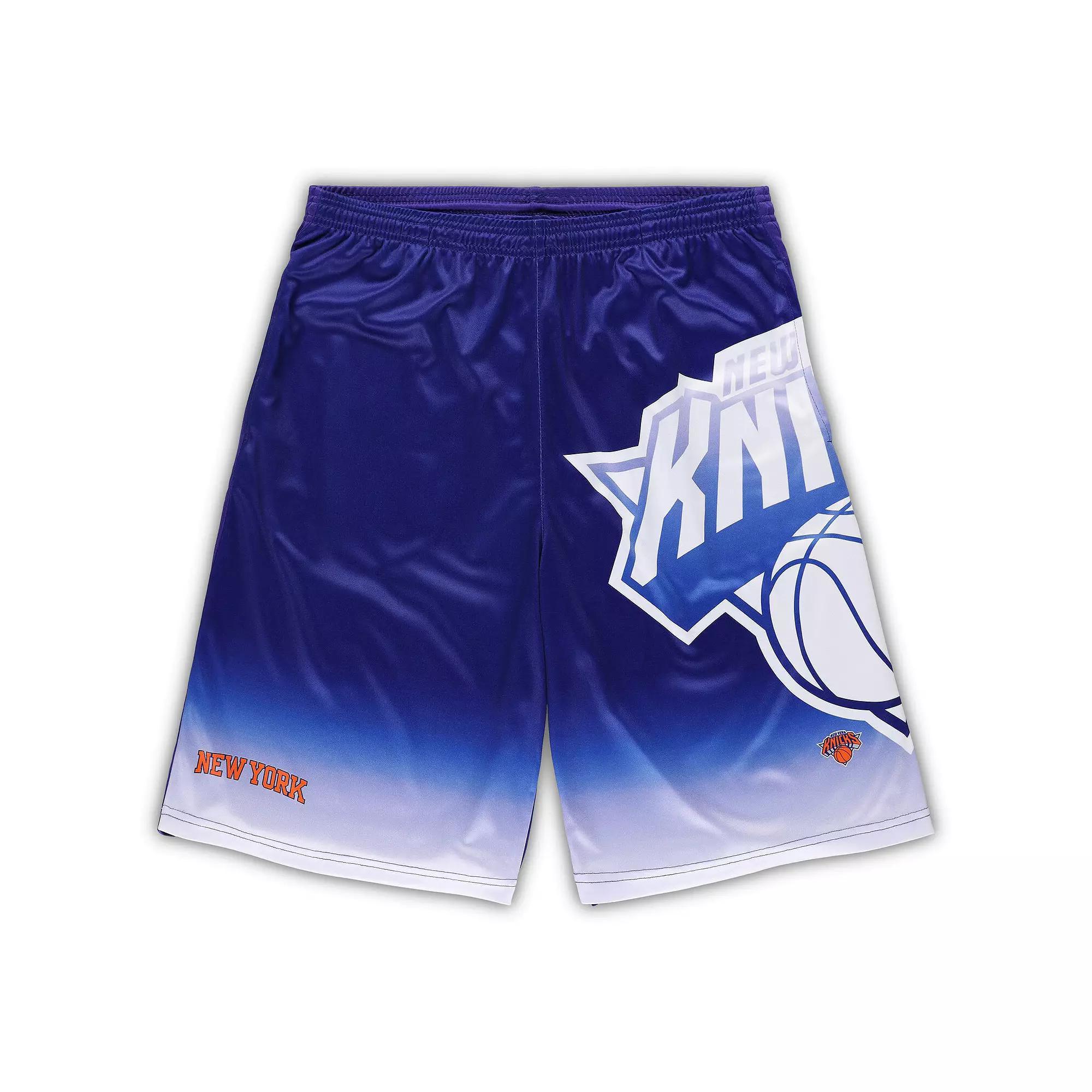 Men's Fanatics Branded Blue New York Knicks Big & Tall Graphic Shorts, Size: XLT Product Image