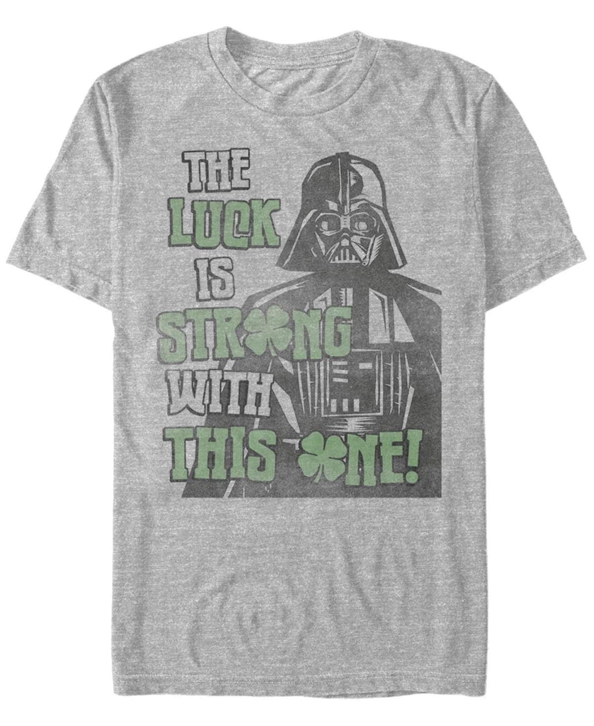 Men's Star Wars Vader Good Luck Tee, Size: Medium, Athletic Grey Product Image