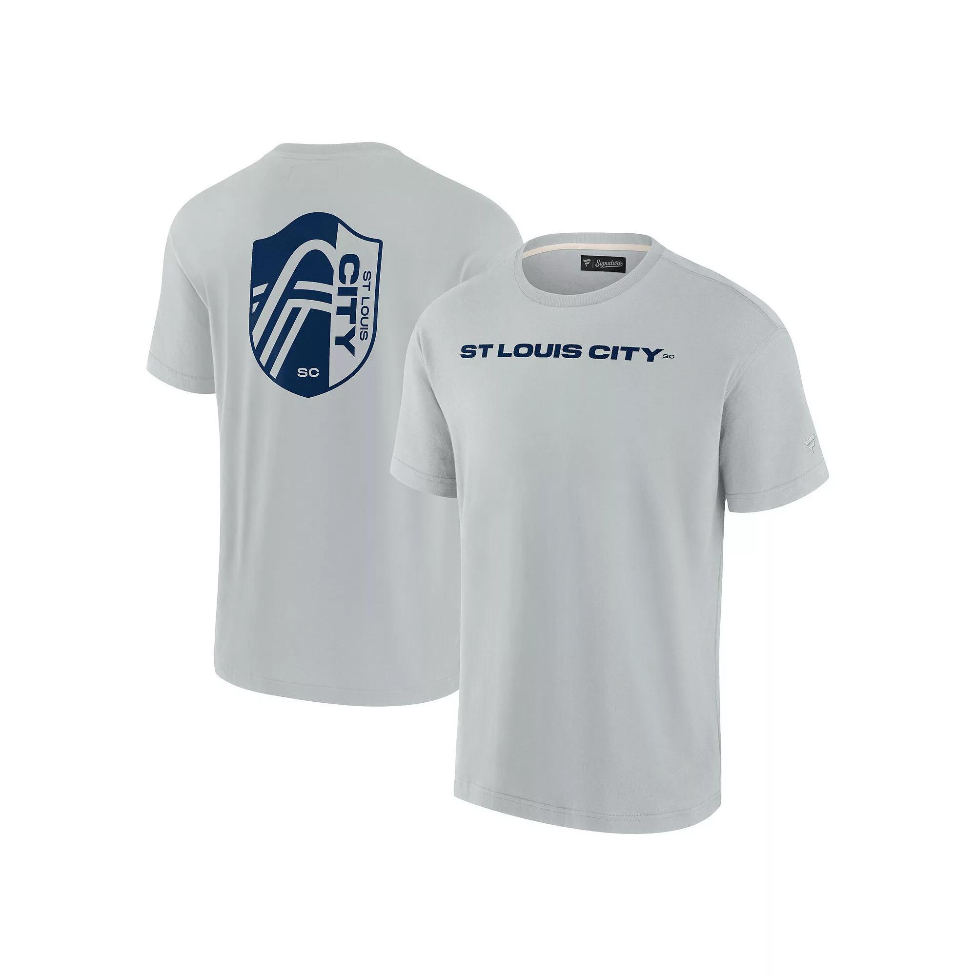 Men's Fanatics Signature  Gray St. Louis City SC Oversized Logo T-Shirt, Size: Small, Slc Grey Product Image