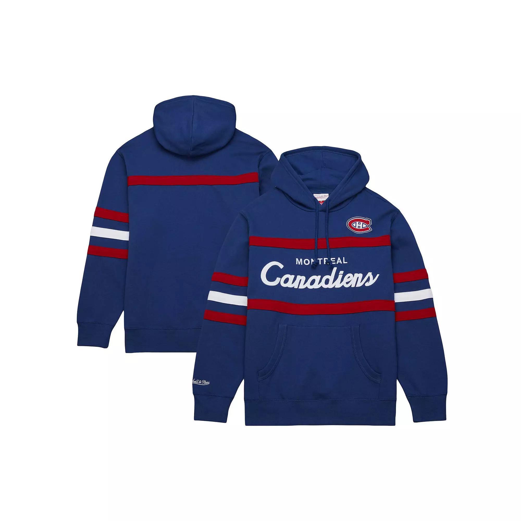 Men's Mitchell & Ness Navy Montreal Canadiens Head Coach Pullover Hoodie, Size: Medium, Cnd Blue Product Image