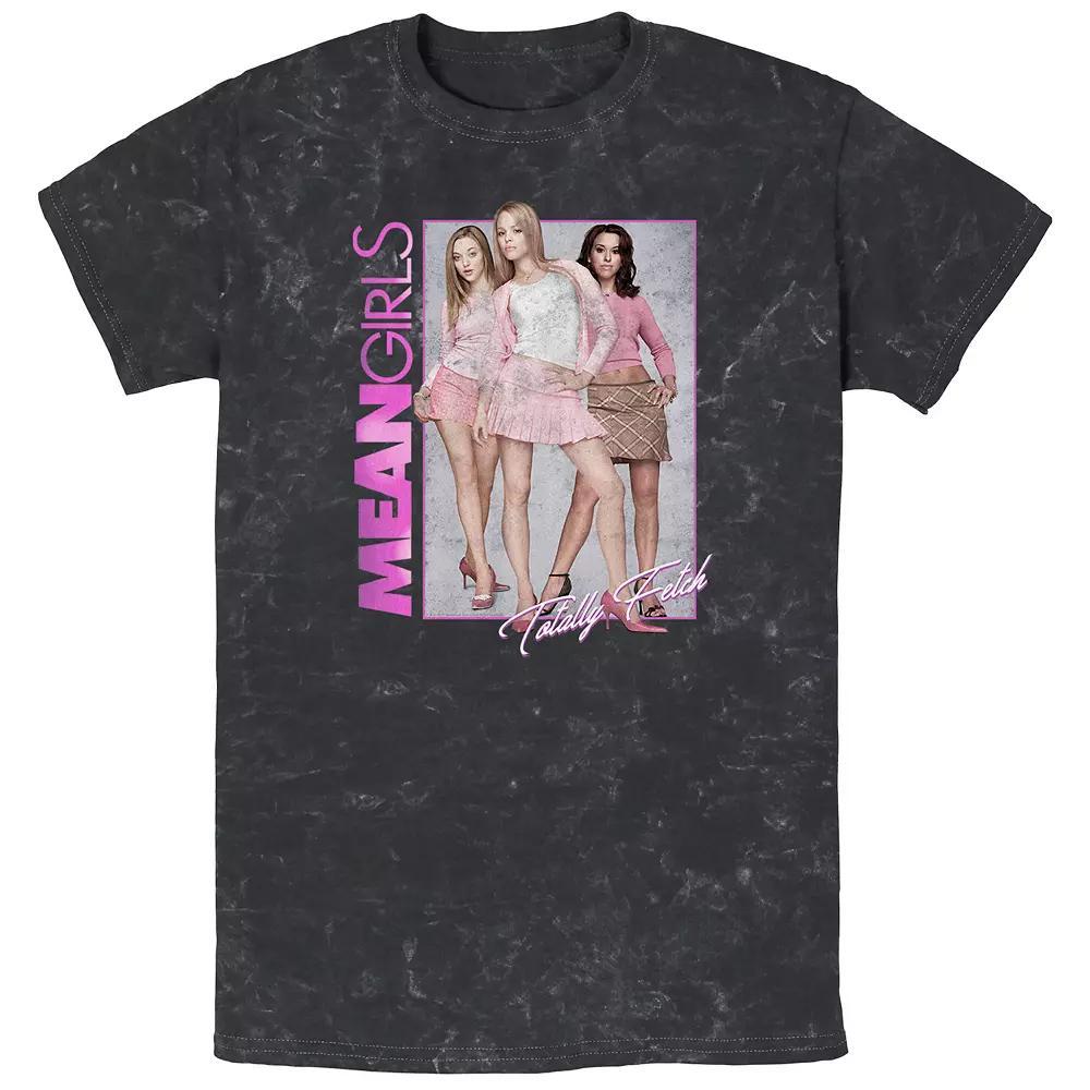 Men's Mean Girls Regina Gretchen Karen Mineral Wash Graphic Tee, Size: XL, Black Product Image
