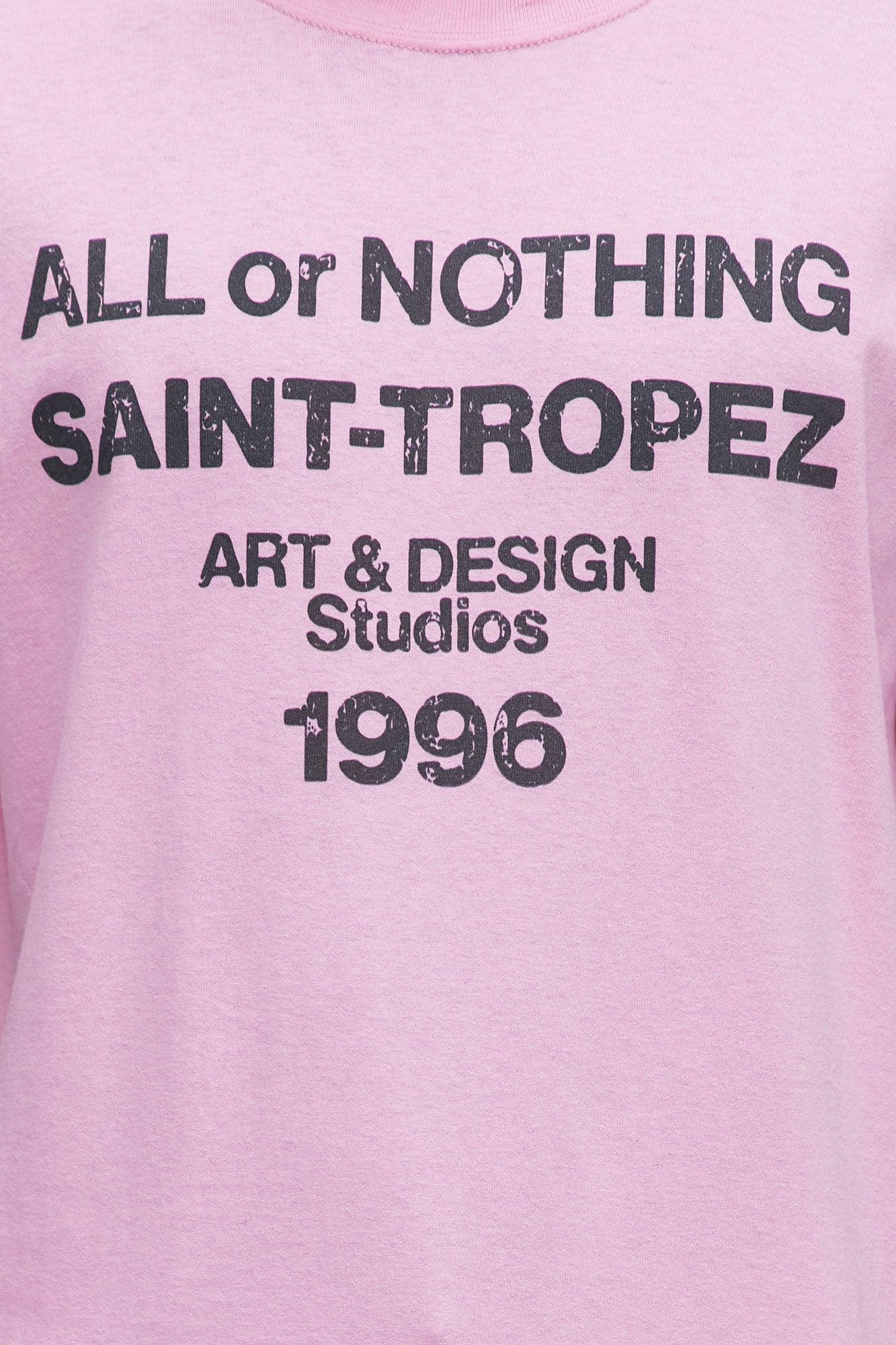 All Or Nothing Saint Tropez Short Sleeve Tee - Pink Male Product Image