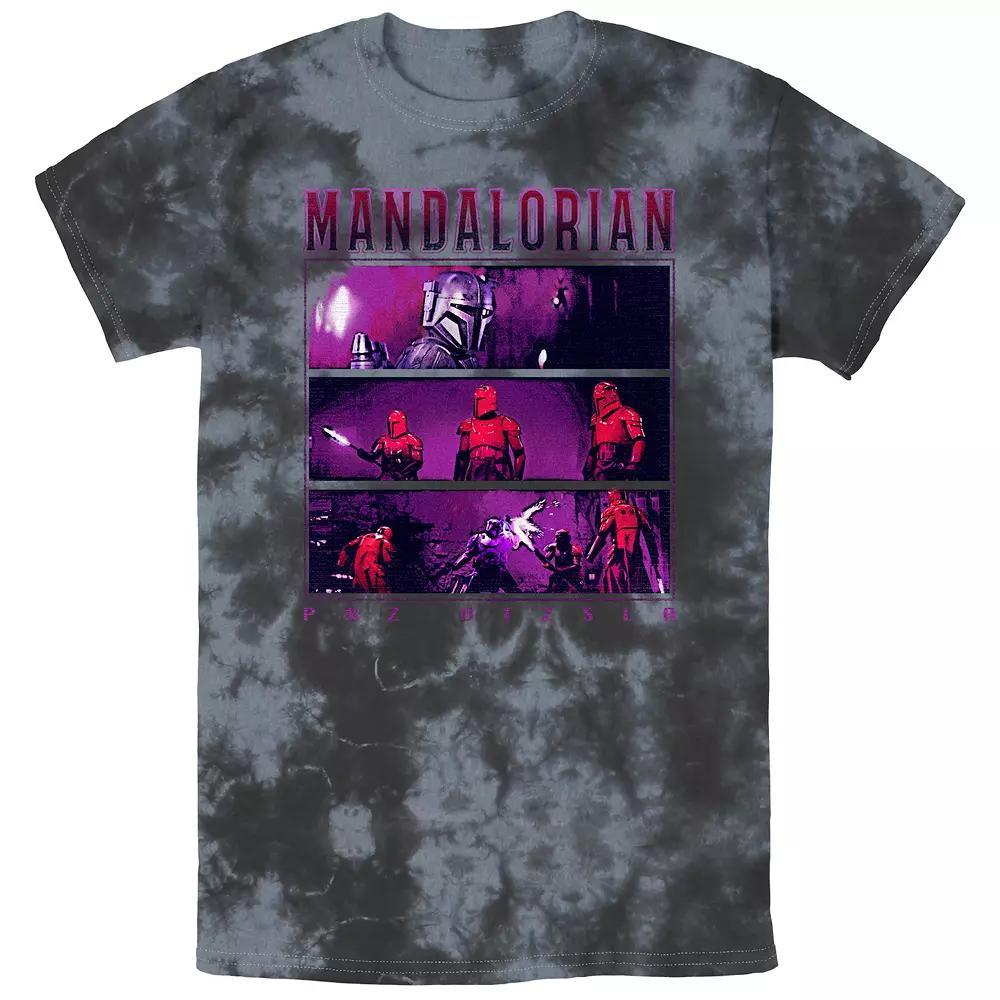 Men's Star Wars The Mandalorian Paz Vizsla Sith Troopers Boxes Bombard Wash Graphic Tee, Size: Small, Black Grey Product Image