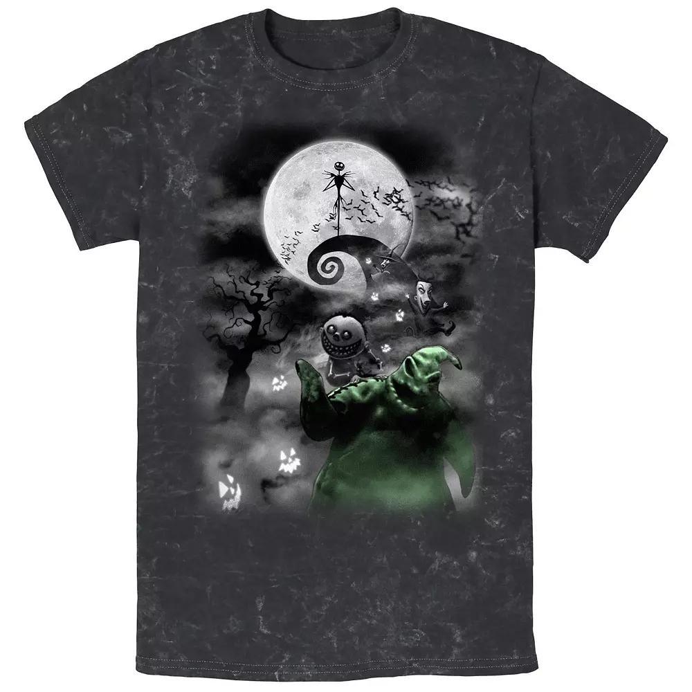 Disney's The Nightmare Before Christmas Scary Night Mineral Wash Men's Graphic Tee, Size: Small, Black Product Image