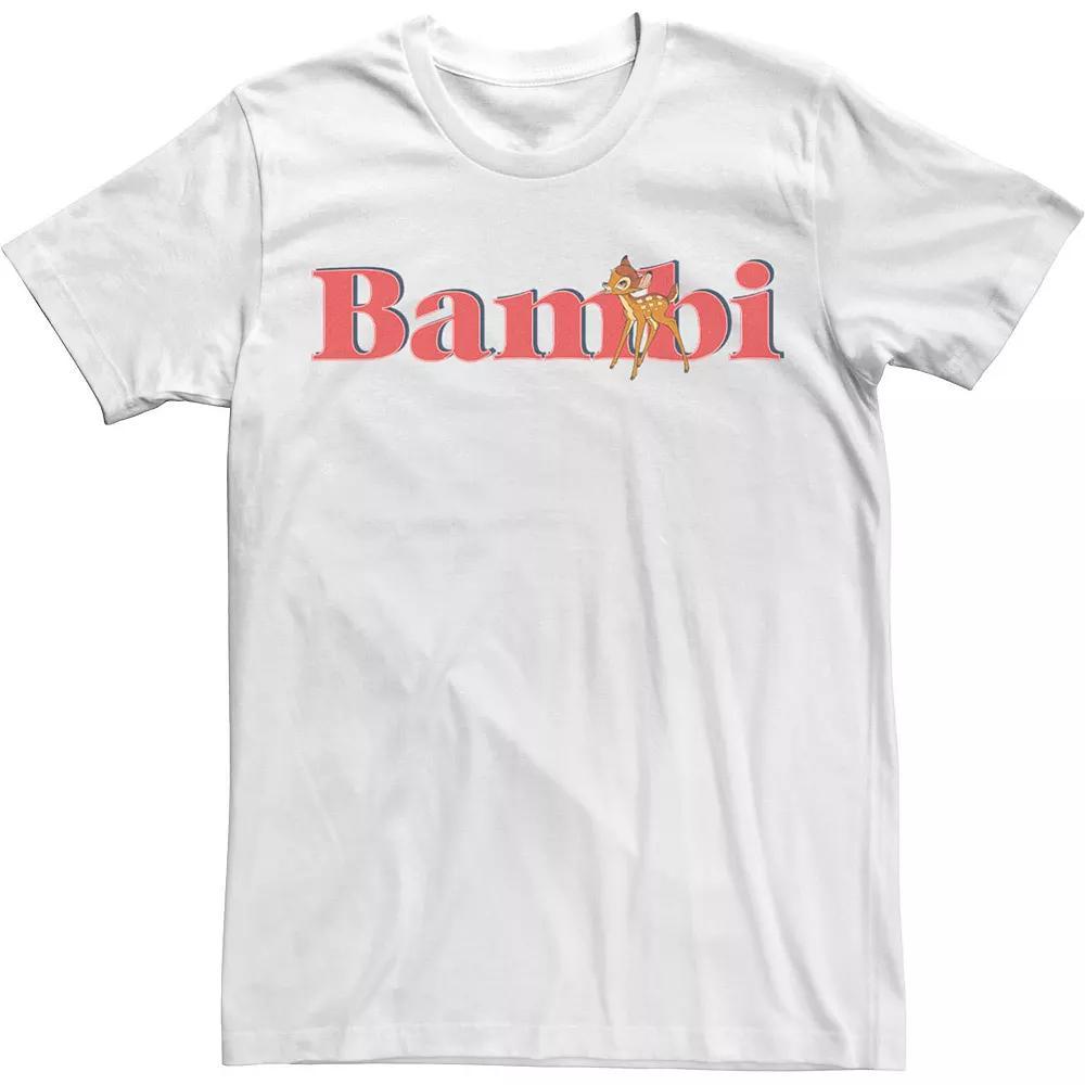 Disney's Bambi Men's Simple Bambi Logo Tee, Size: XXL, Black Product Image