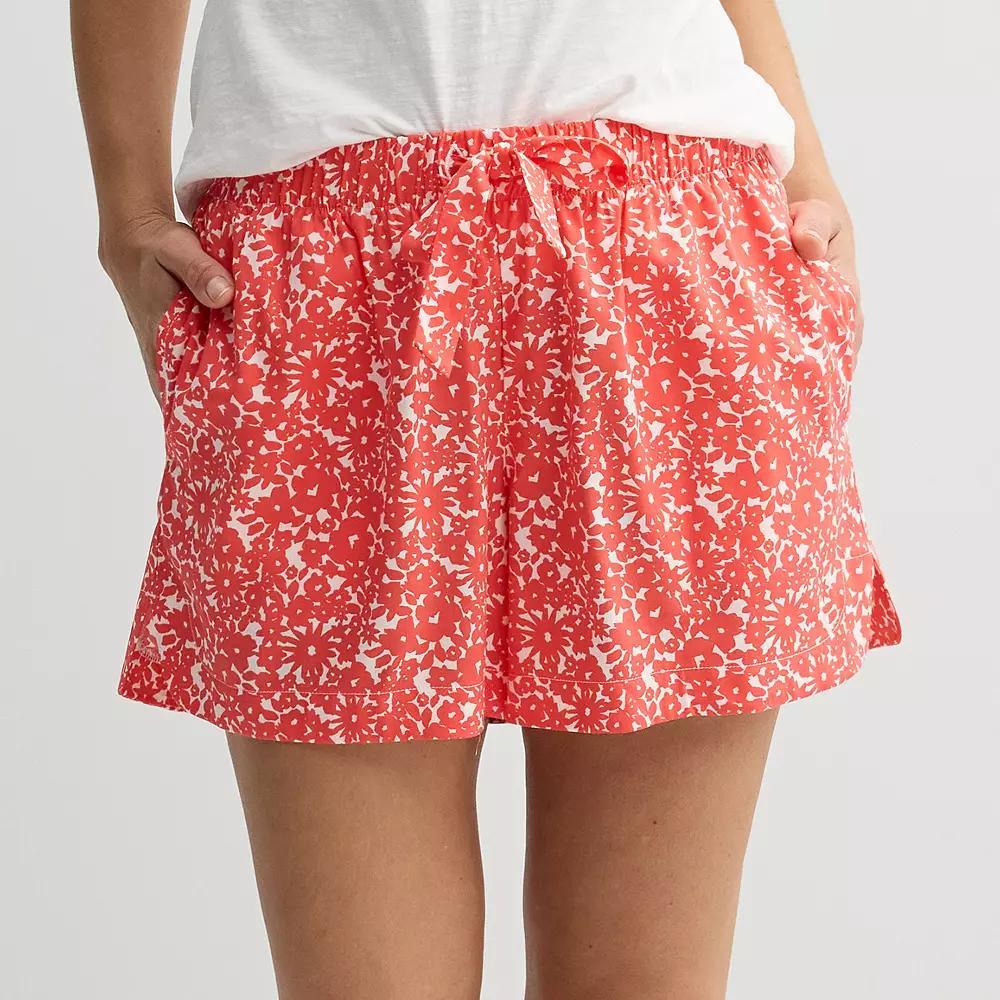 Womens Sonoma Goods For Life Woven Pajama Shorts Product Image