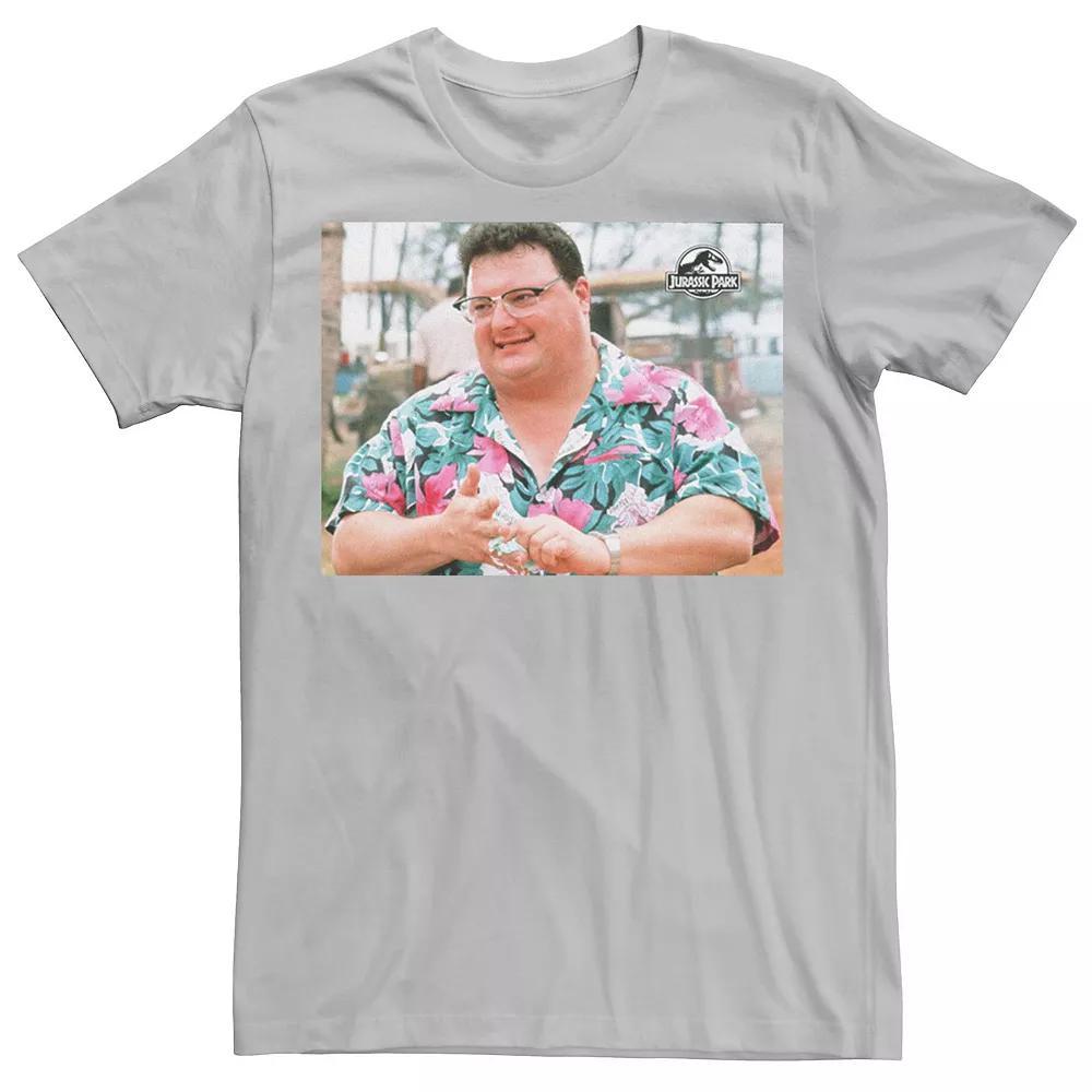Men's Jurassic Park Dennis Nedry Photoreal Graphic Tee, Size: 3XL, Silver Product Image