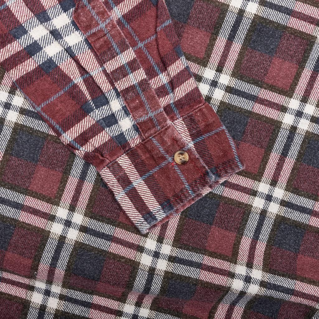 Ribbon Wide Flannel Shirt - Assorted Male Product Image