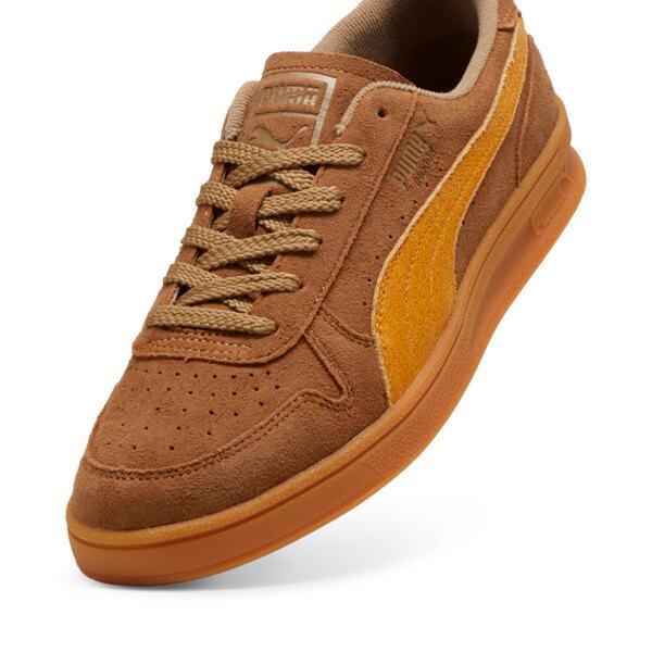 PUMA Indoor R-Suede Men's Sneakers in Chocolate Chip/Sport Yellow Product Image