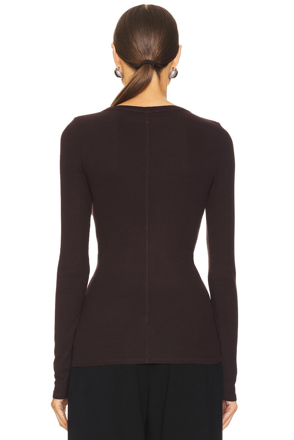 Silk Knit Long Sleeve Crew Enza Costa Product Image